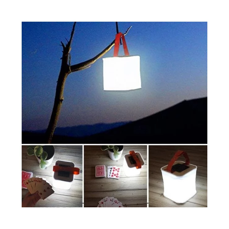 Foldable 1W Inflatable Solar Camping Tent Light Air Bag Lantern