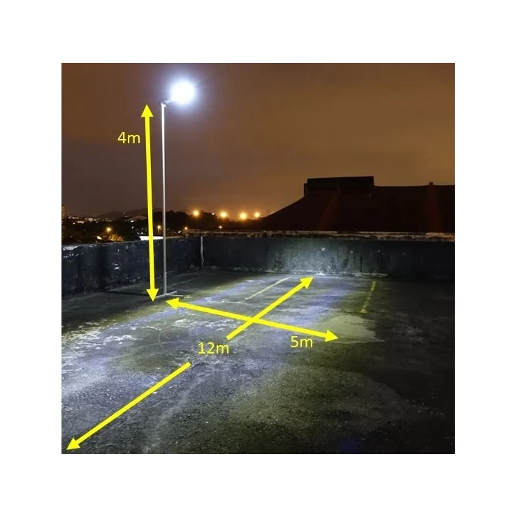 Outdoor Bright 12W 24W LED Solar Pole Wall Street Light Sensor Lamp