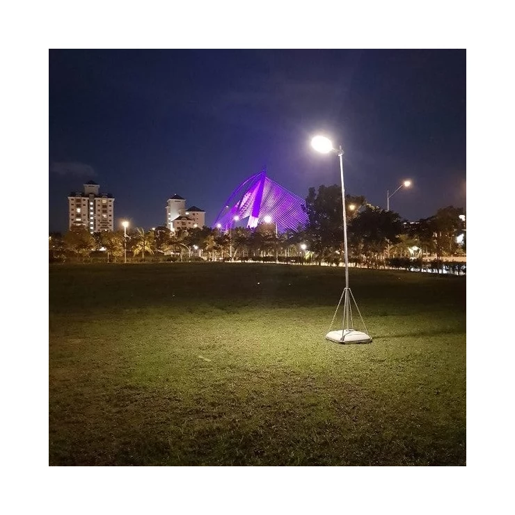 Bright Outdoor 60 LED Solar Street Light Industrial Pole Wall Lamp