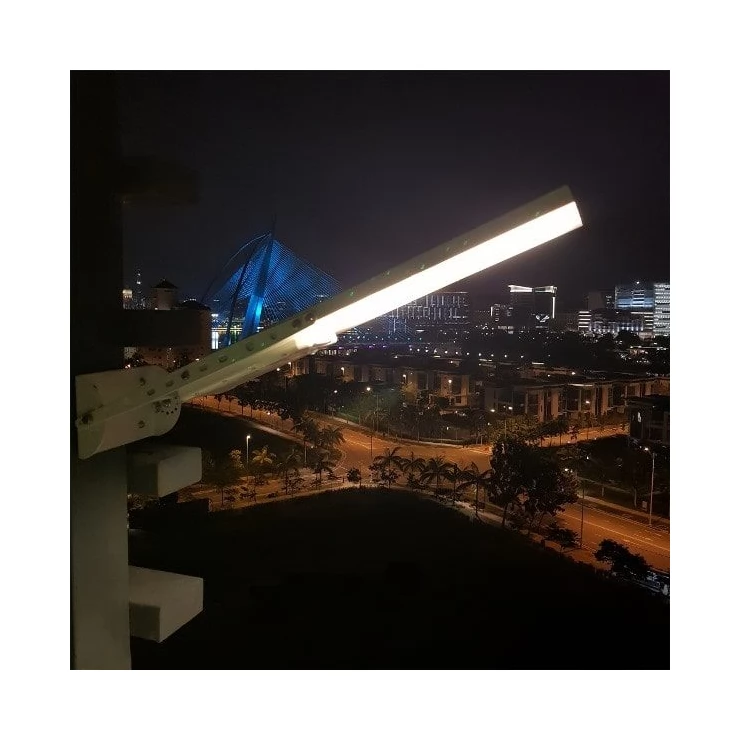 Bright Outdoor 60 LED Solar Street Light Industrial Pole Wall Lamp