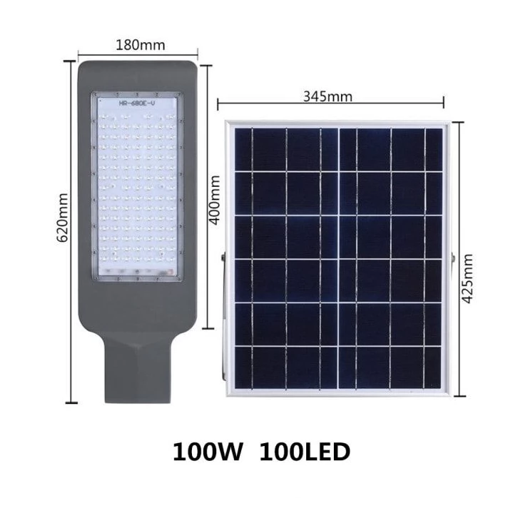 Powerful Bright 50W 100W LED Solar Street Light Road Parking Yard Lamp