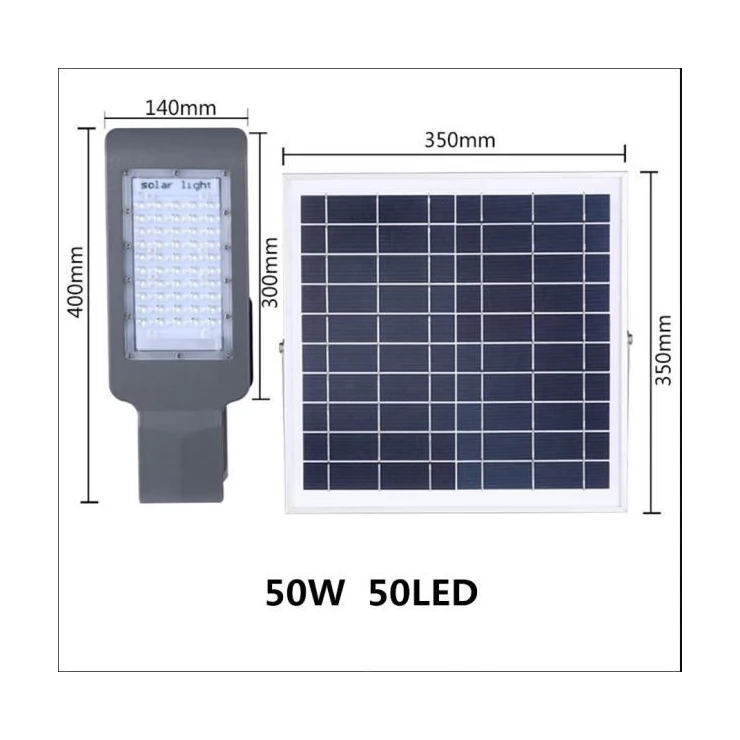 Powerful Bright 50W 100W LED Solar Street Light Road Parking Yard Lamp