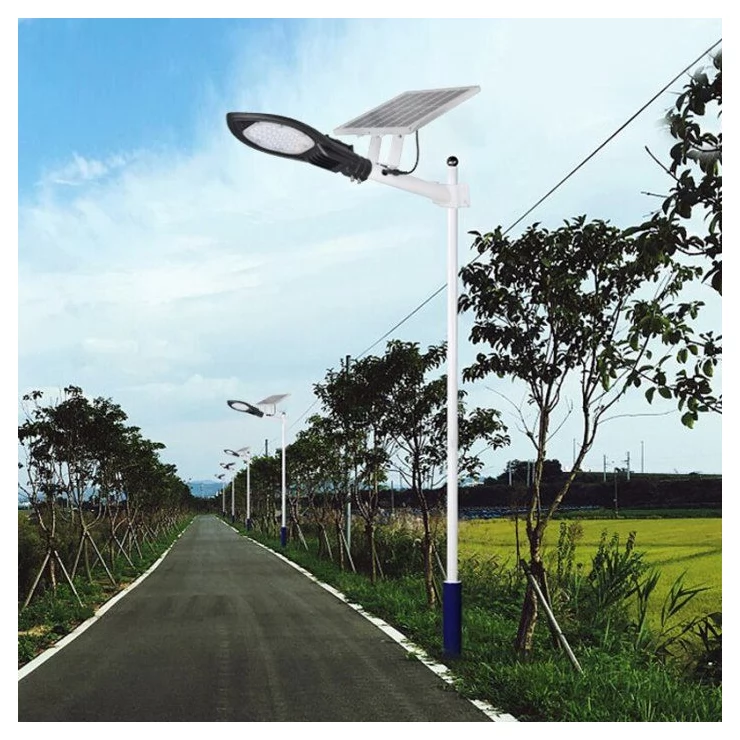 Solar Street Road Light with Strong Long-Lasting Battery Bright Double LED