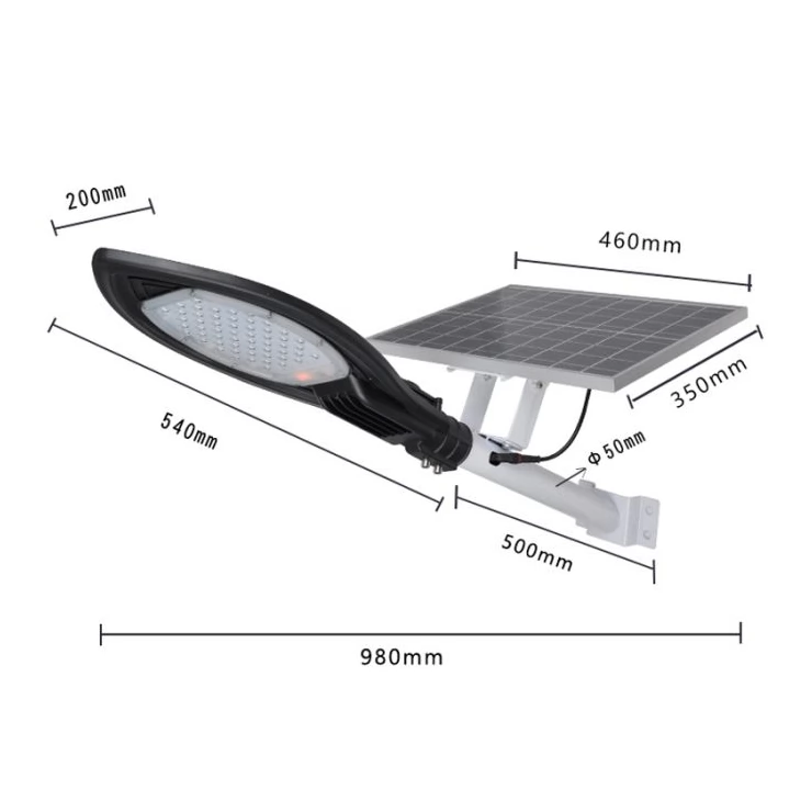 Solar Street Road Light with Strong Long-Lasting Battery Bright Double LED