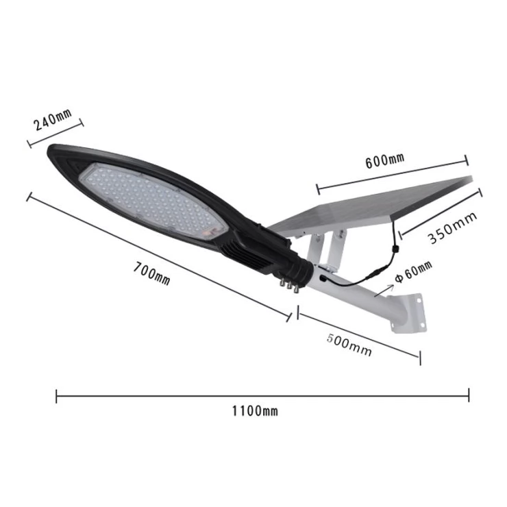 Solar Street Road Light with Strong Long-Lasting Battery Bright Double LED