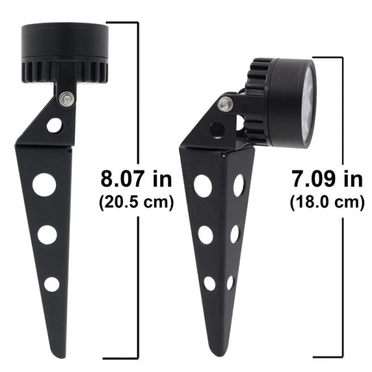 Twin 6W LED Solar Landscape Garden Spotlight for Outdoor Decoration