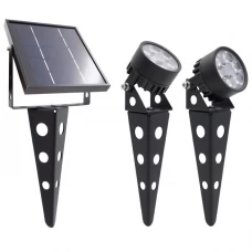 Twin 6W LED Solar Landscape Garden Spotlight for Outdoor Decoration