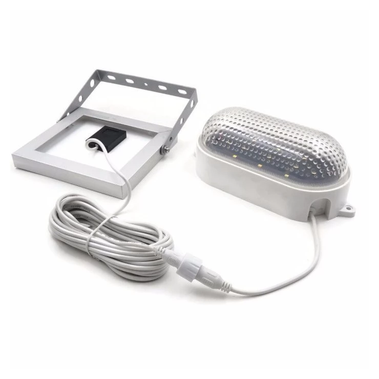 Heavy Duty Compact Solar Shed Wall Light Dimmable LED Warm White