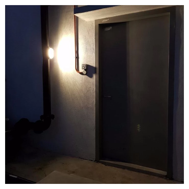 Heavy Duty Compact Solar Shed Wall Light Dimmable LED Warm White