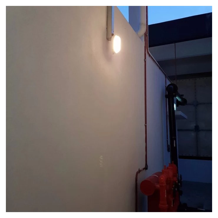 Heavy Duty Compact Solar Shed Wall Light Dimmable LED Warm White