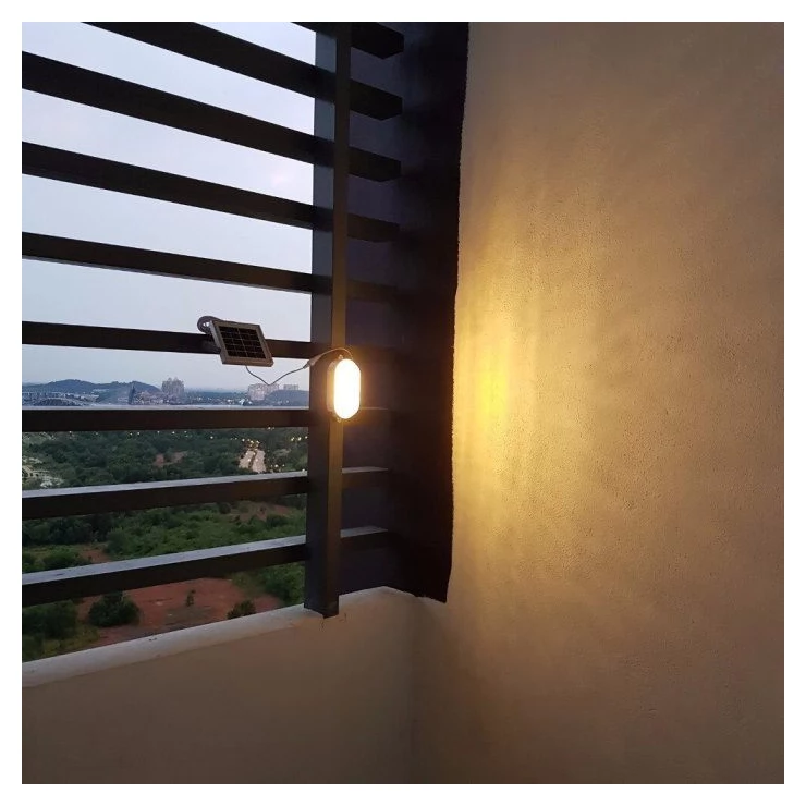 Heavy Duty Compact Solar Shed Wall Light Dimmable LED Warm White