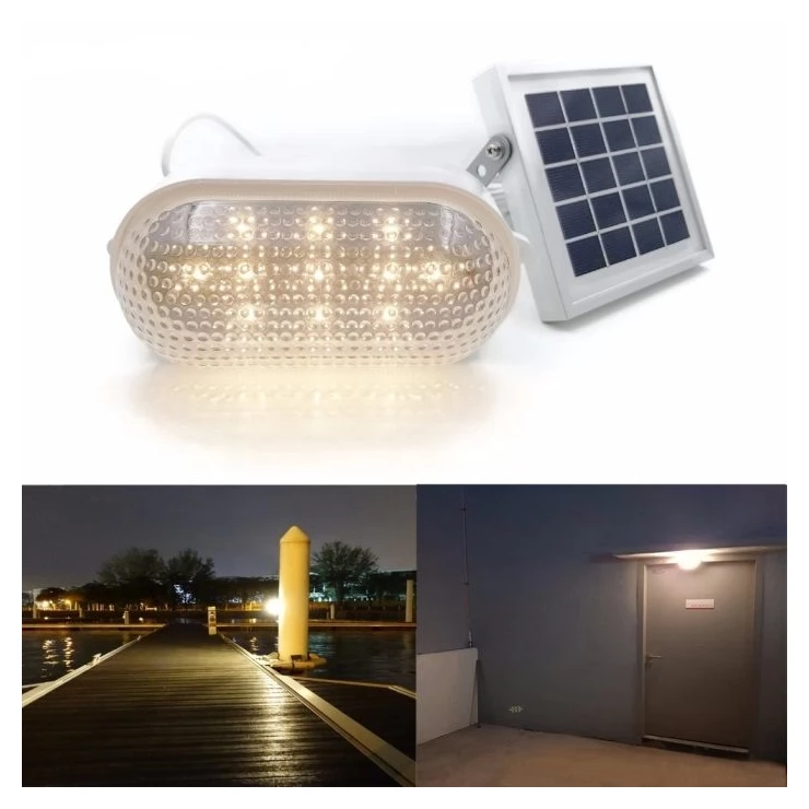Heavy Duty Compact Solar Shed Wall Light Dimmable LED Warm White