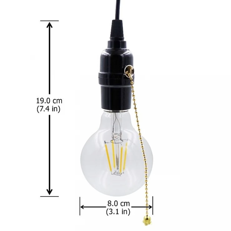 Vintage Indoor Solar Shed Light Single LED Warm White Bulb Compact Lamp
