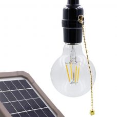 Vintage Indoor Solar Shed Light Single LED Warm White Bulb Compact Lamp