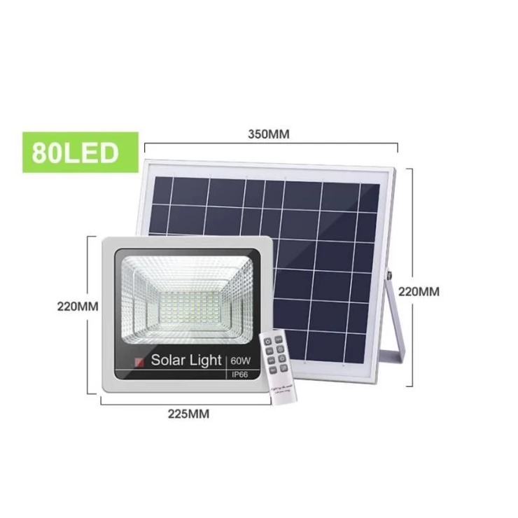 Commercial Grade Solar Flood Light High Power Bright LED 60W 100W 120W