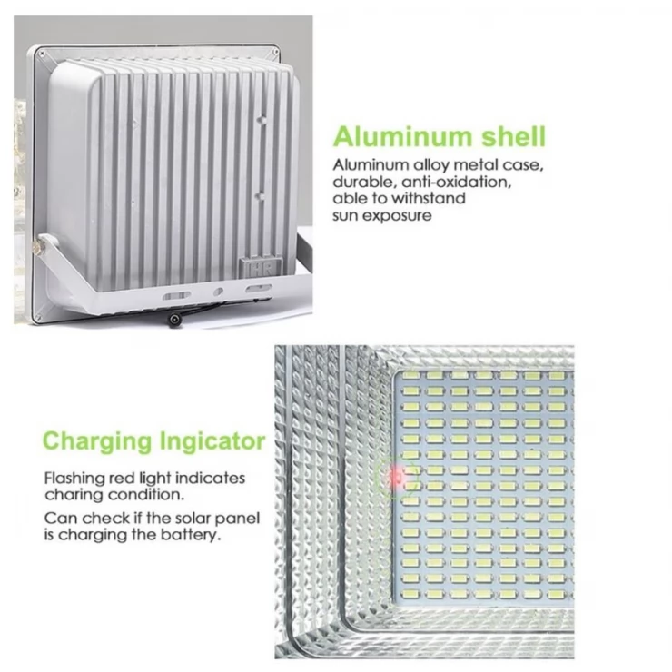 Commercial Grade Solar Flood Light High Power Bright LED 60W 100W 120W