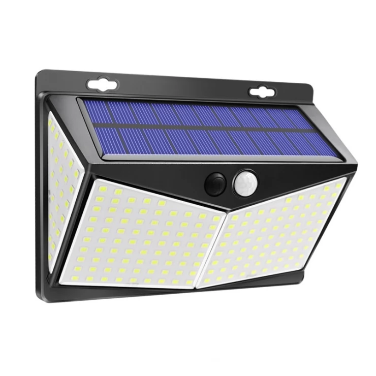 Bright 208 LED Ultra-Wide Angle Solar Wall Light Motion Sensor 3 Modes