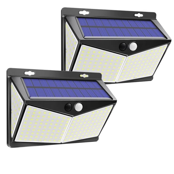 Bright 208 LED Ultra-Wide Angle Solar Wall Light Motion Sensor 3 Modes