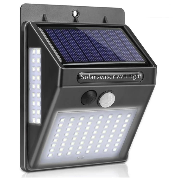 Bright 100 LED Solar Security Wall Light PIR Motion Sensor