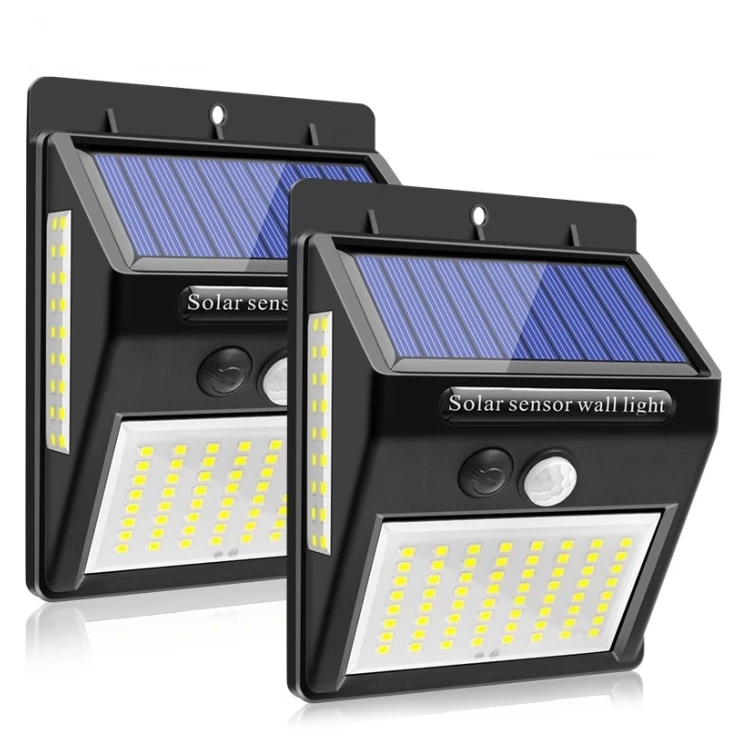 Bright 100 LED Solar Security Wall Light PIR Motion Sensor