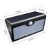 Bright 60 LED Security Solar Motion Sensor Wall Light Remote Control