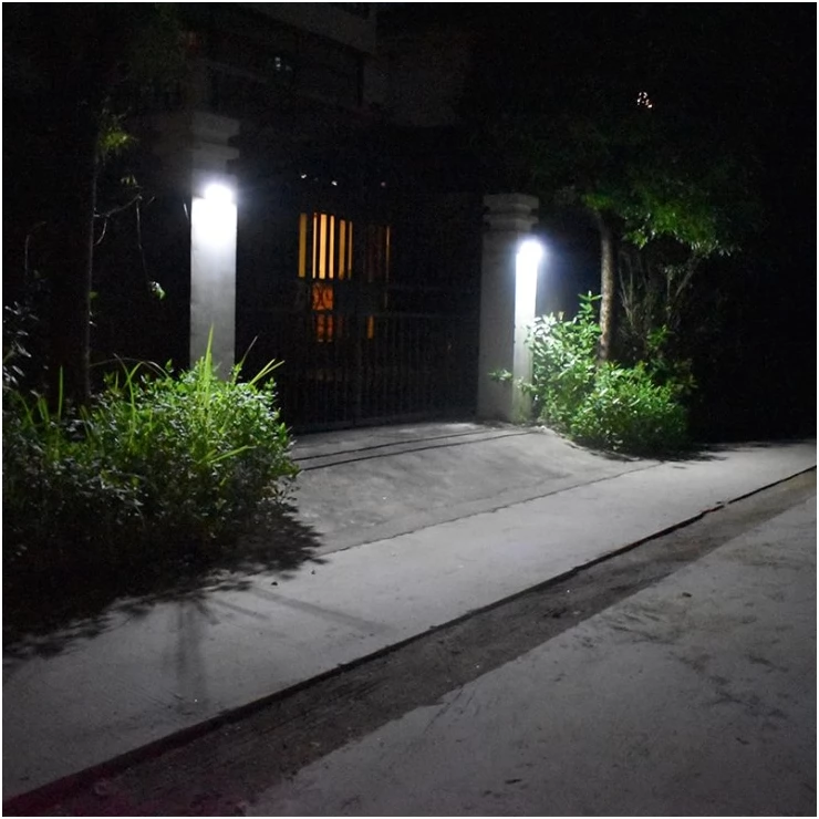 Bright 60 LED Security Solar Motion Sensor Wall Light Remote Control