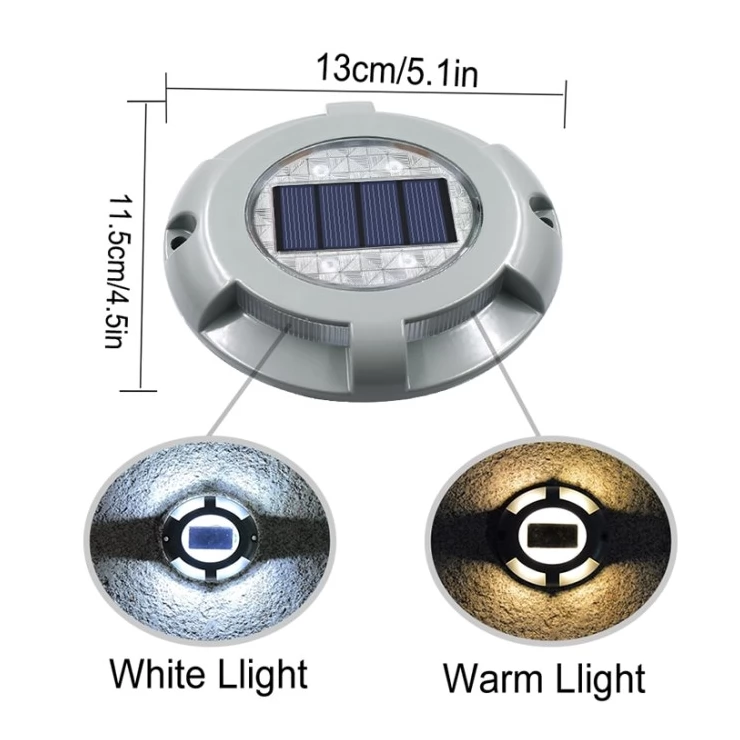 Durable 4 LED Solar Road Path Light High-Shock Resistant Aluminium Alloy