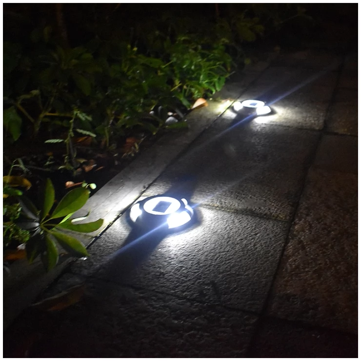 Durable 4 LED Solar Road Path Light High-Shock Resistant Aluminium Alloy