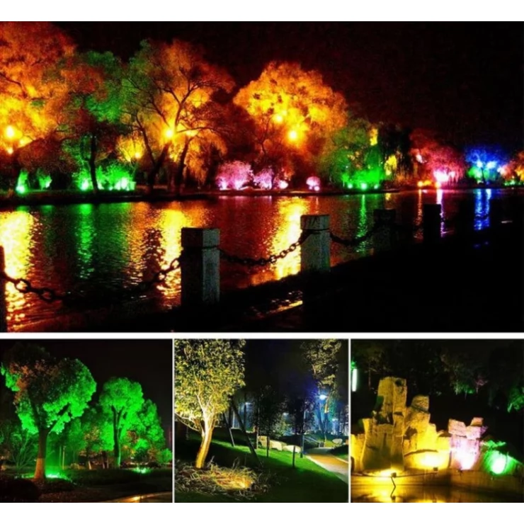 Bright Colour Changing Solar Landscape Flood Lights 50W 100W with Remote