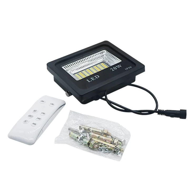 Bright 20W 30W 50W Solar Flood Light Double White with Remote Control