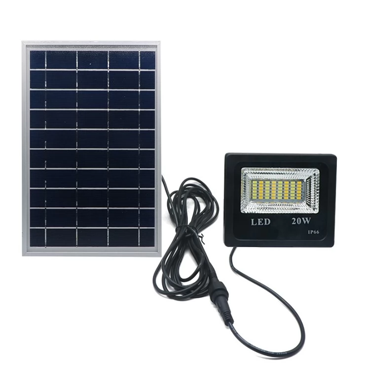 Bright 20W 30W 50W Solar Flood Light Double White with Remote Control