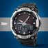 Solar Dual Time Waterproof LED Analog-Digital Watch