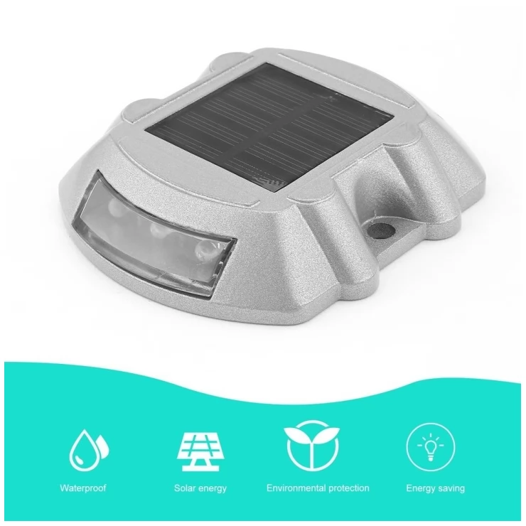 Heavy Duty Solar Road Stud Lights Safety Traffic Markers 6 LED Colours