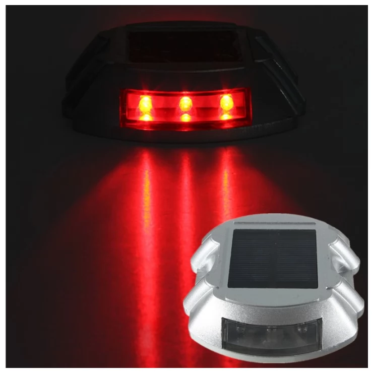 Heavy Duty Solar Road Stud Lights Safety Traffic Markers 6 LED Colours