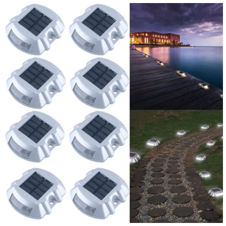 Heavy Duty Solar Road Stud Lights Safety Traffic Markers 6 LED Colours