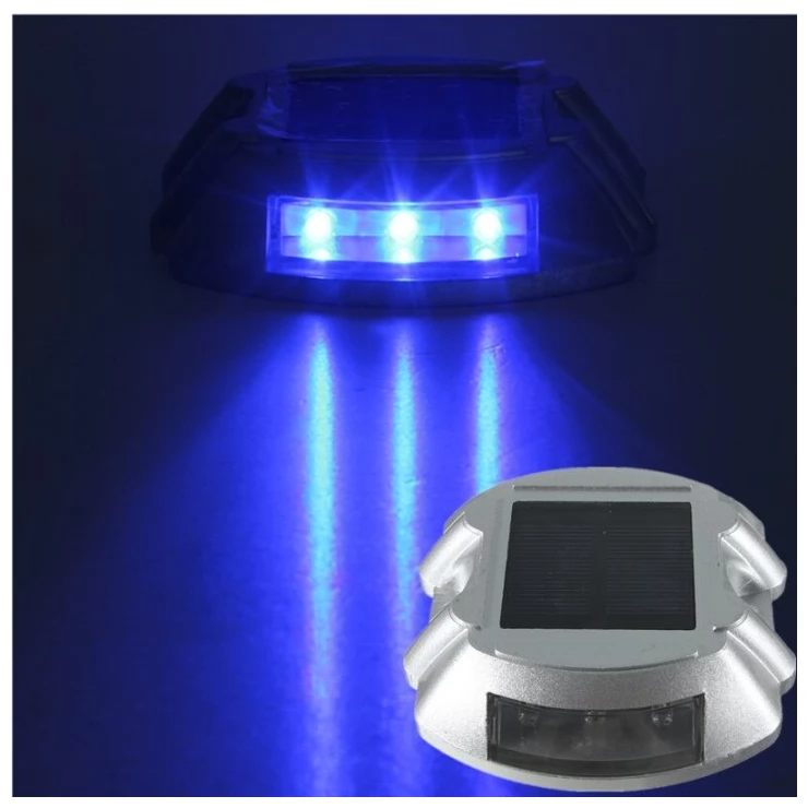 Heavy Duty Solar Road Stud Lights Safety Traffic Markers 6 LED Colours