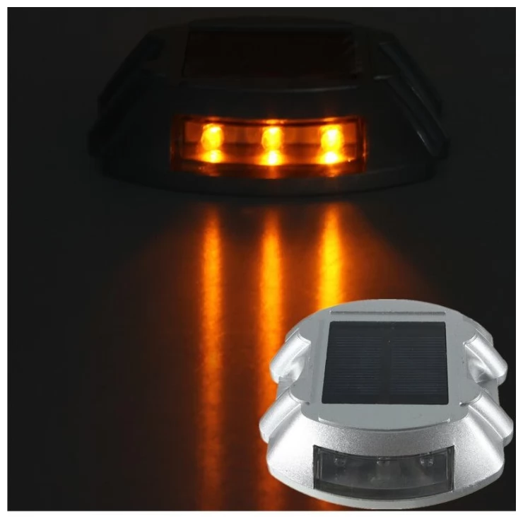 Heavy Duty Solar Road Stud Lights Safety Traffic Markers 6 LED Colours
