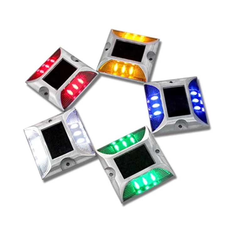 Durable Solar Traffic Lights Outdoor Stud Road Safety Markers 6 LED