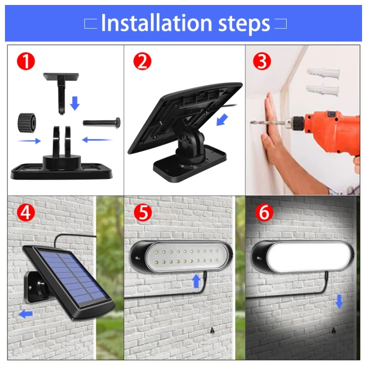 Compact Outdoor 20 LED Solar Shed Light Indoor Daytime Application