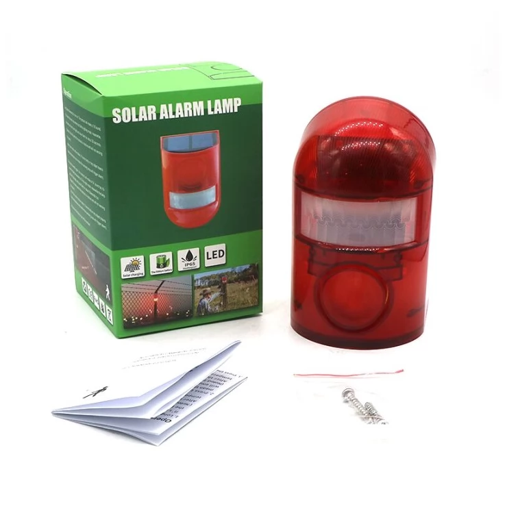 Solar Security Alarm Light Motion Sensor Warning Sound 110DB System