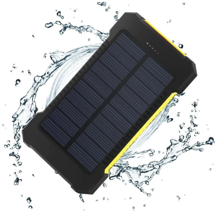 Dual USB Solar Power Bank 10000mAh Universal Battery Charger Torch