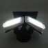 Bright 20W Dual Twin Head Solar Sensor Security Wall Light 80 COB LED