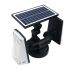 Bright 20W Dual Twin Head Solar Sensor Security Wall Light 80 COB LED
