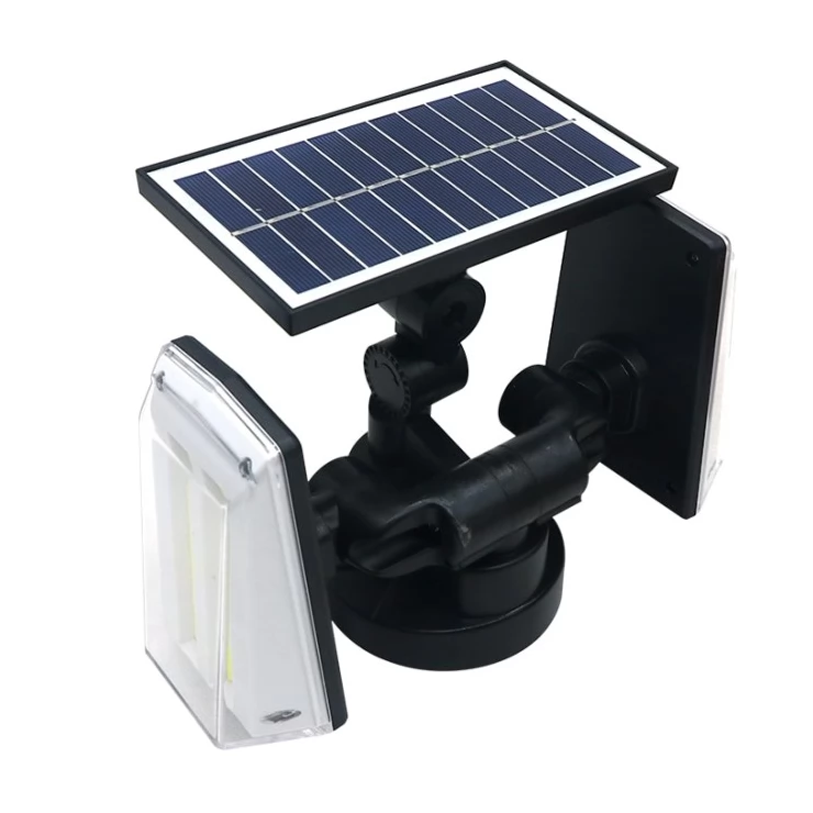 Bright 20W Dual Twin Head Solar Sensor Security Wall Light 80 COB LED