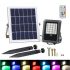 Solar Garden Flood Light RGB Colours Landscape Decoration With Remote
