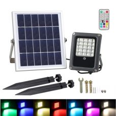 Solar Garden Flood Light RGB Colours Landscape Decoration With Remote