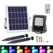 Solar Garden Flood Light RGB Colours Landscape Decoration With Remote