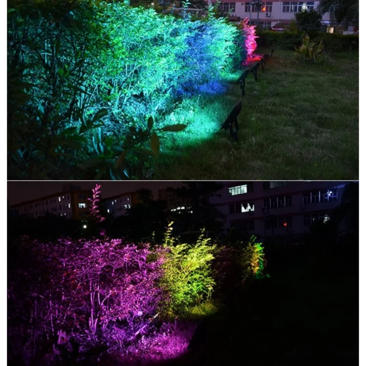 Solar Garden Flood Light RGB Colours Landscape Decoration With Remote