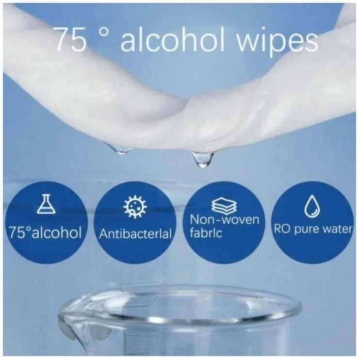 FREE Antibacterial Wipes 75% Alcohol Hand Sanitiser Swab Individual