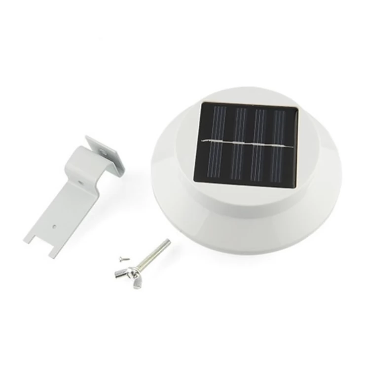Outdoor 3 LED solar light for garden fence
